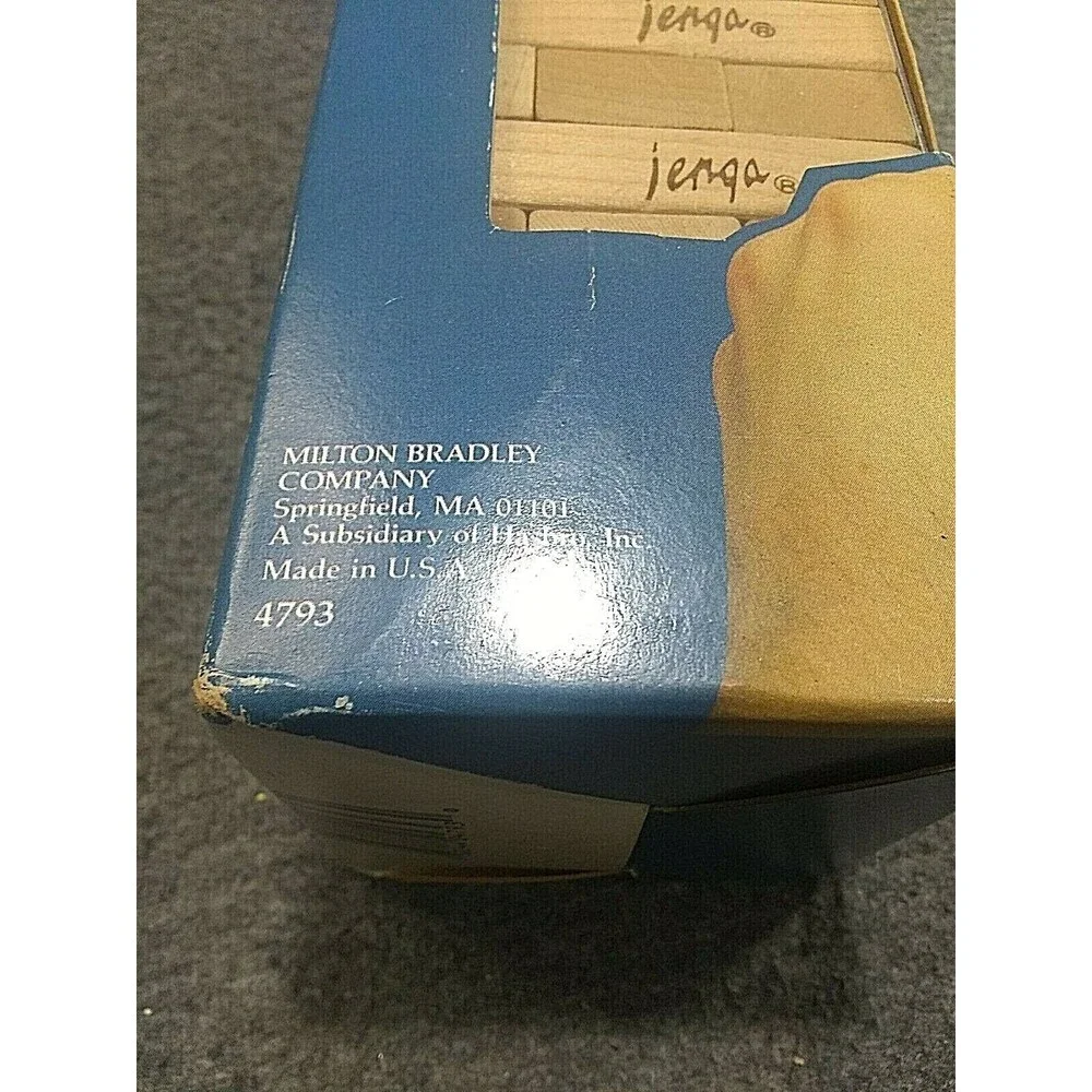 Vintage Milton Bradley 1986 Original Jenga Game Complete #4793